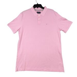 Eden Park Polo Shirt Mens L Pink Golf Performance Short Sleeve Stretch Pique Top